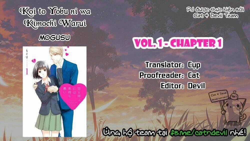 Koi To Yobu Ni Wa Kimochi-Warui Chapter 1 trang 0