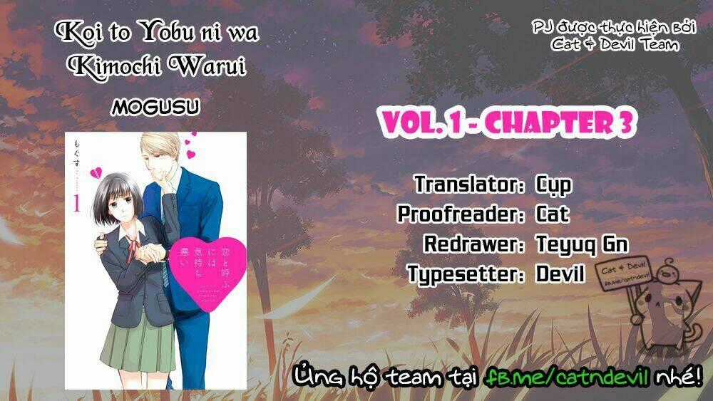 Koi To Yobu Ni Wa Kimochi-Warui Chapter 3 trang 0