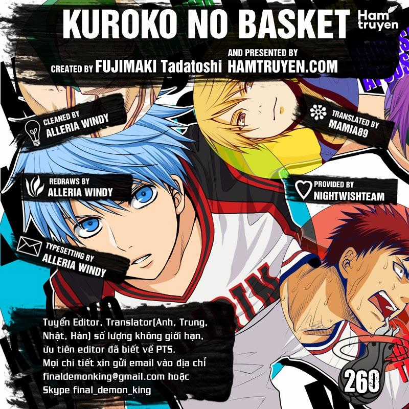 Kuroko No Basuke Chapter 260 trang 1