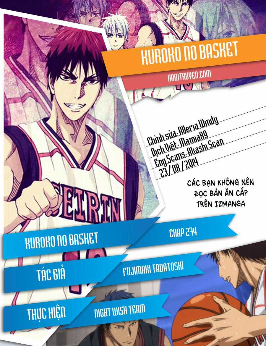 Kuroko No Basuke Chapter 274 trang 1