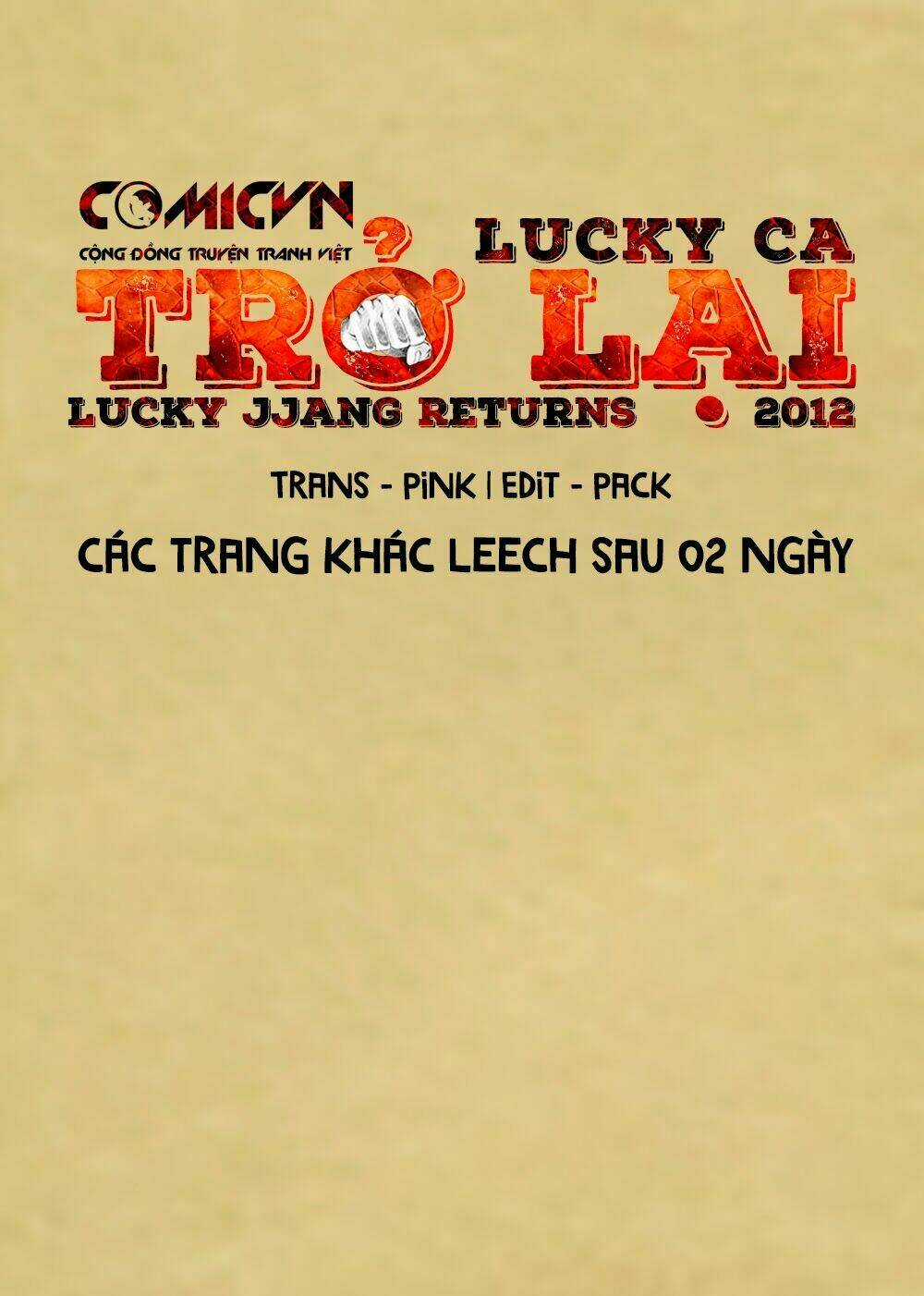 Lucky Ca Trở Lại - Lucky Jjang Returns 2012 Chapter 6 trang 0