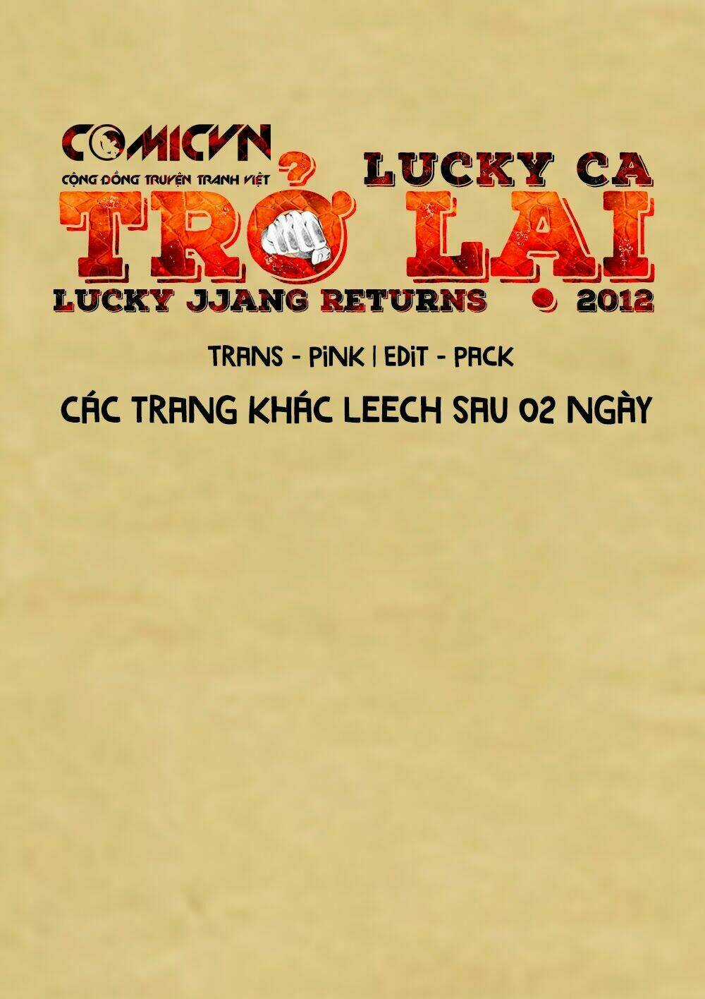 Lucky Ca Trở Lại - Lucky Jjang Returns 2012 Chapter 7 trang 0