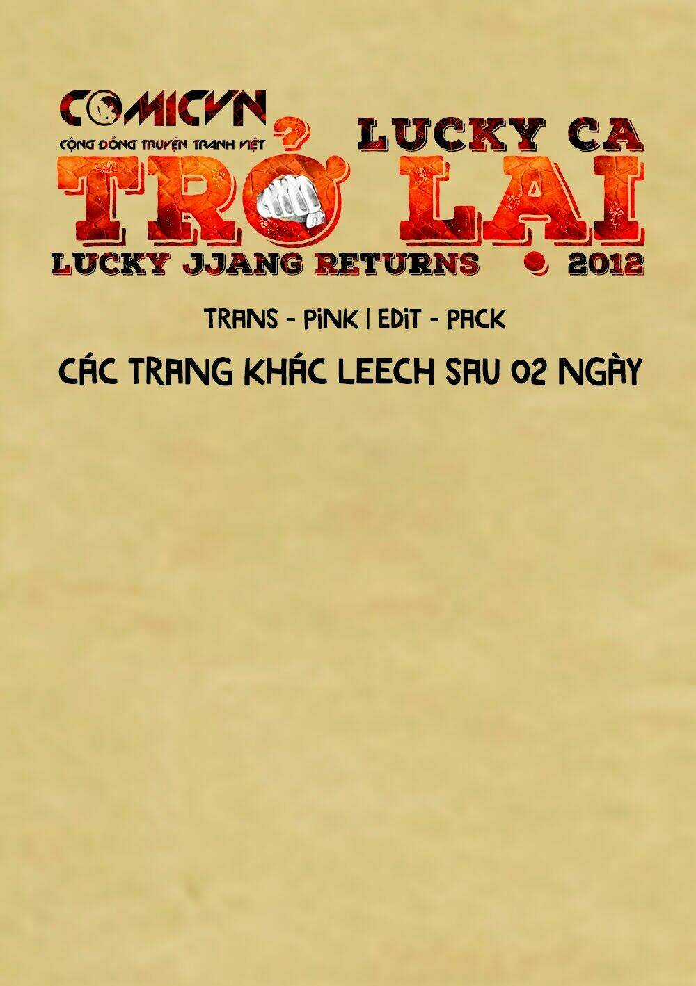 Lucky Ca Trở Lại - Lucky Jjang Returns 2012 Chapter 8 trang 0