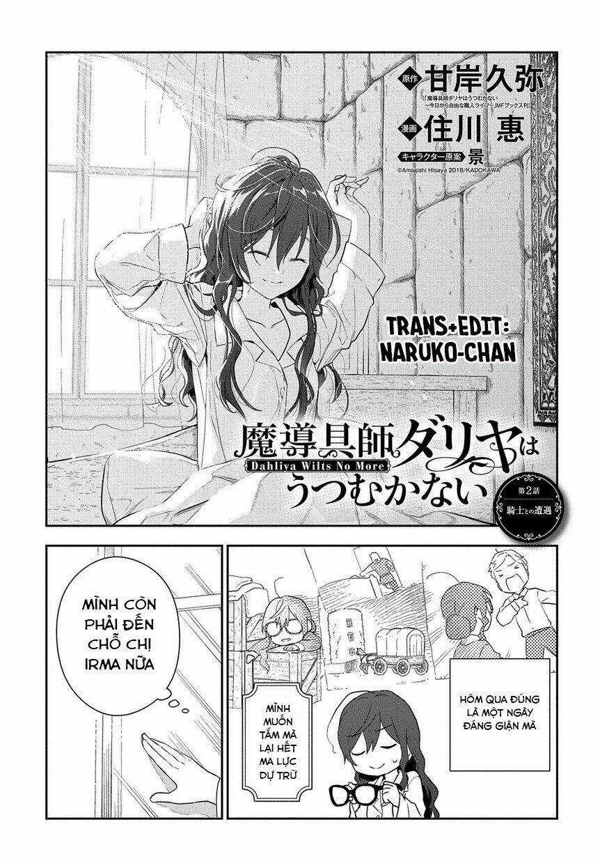 Madougushi Dahliya Wa Utsumukanai ~Kyou Kara Jiyuu Na Shokunin Life~ Vol 1 Chapter 4 trang 0