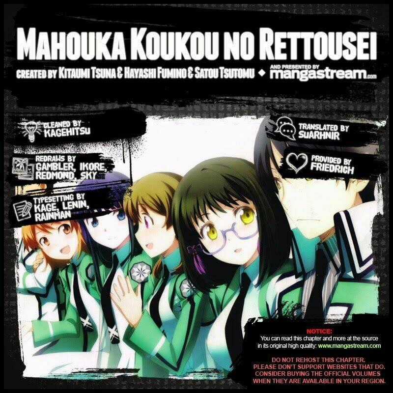 Mahouka Koukou No Rettousei - Kyuukousen Hen Chapter 1 trang 0