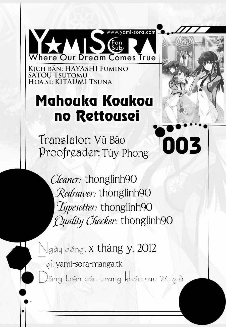 Mahouka Koukou No Rettousei - Nyuugaku Hen Chapter 3 trang 0