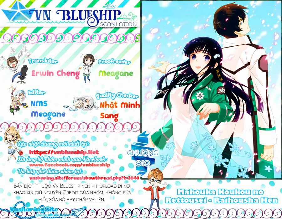 Mahouka Koukou No Rettousei – Raihousha Hen Chapter 10 trang 0