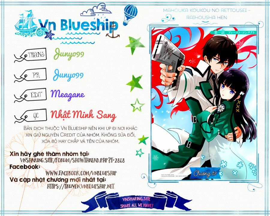 Mahouka Koukou No Rettousei – Raihousha Hen Chapter 3 trang 0