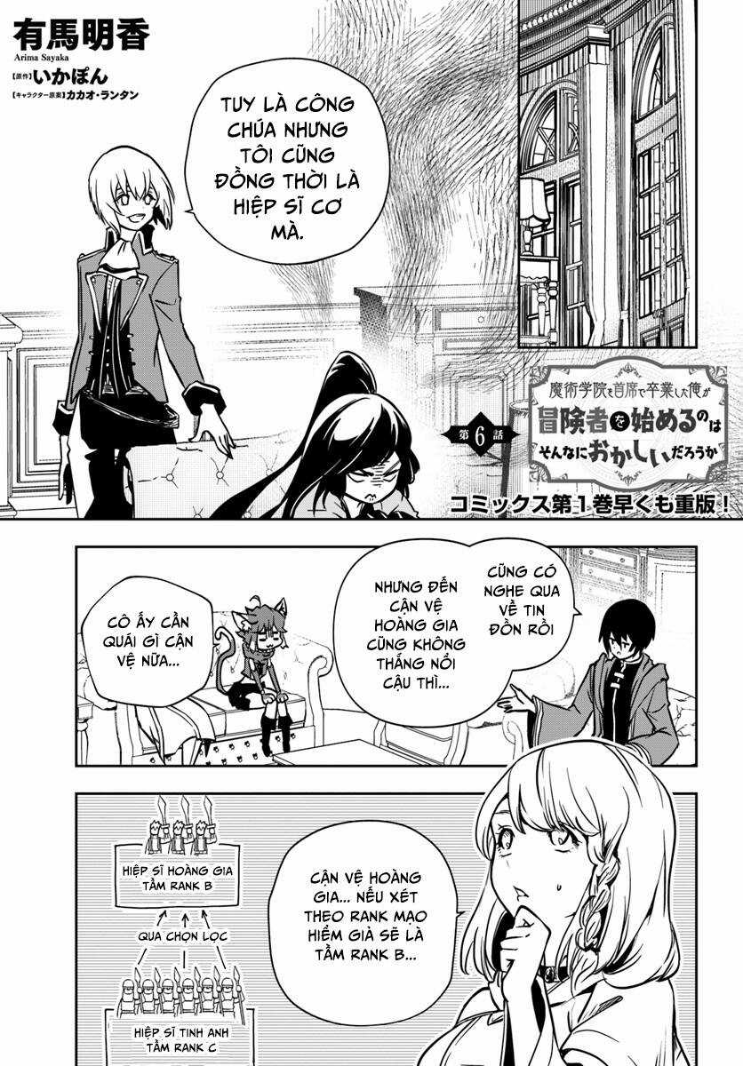 Majutsugakuin Wo Shuseki De Sotsugyou Shita Ore Ga Boukensha Wo Hajimeru No Wa Sonna Ni Okashii Daro Chapter 6 trang 0