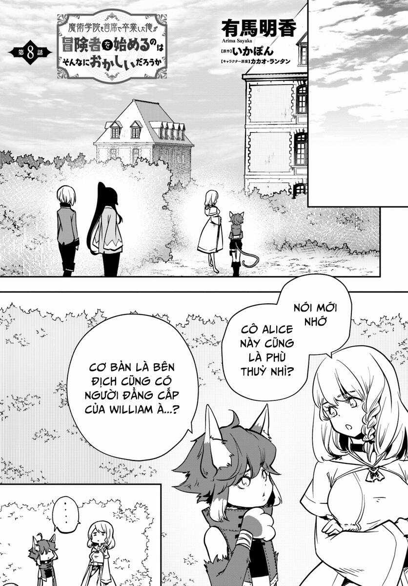 Majutsugakuin Wo Shuseki De Sotsugyou Shita Ore Ga Boukensha Wo Hajimeru No Wa Sonna Ni Okashii Daro Chapter 8 trang 0