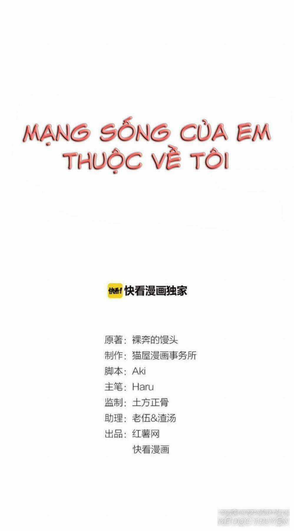 Mạng Sống Của Em Thuộc Về Tôi Chapter 7 trang 0