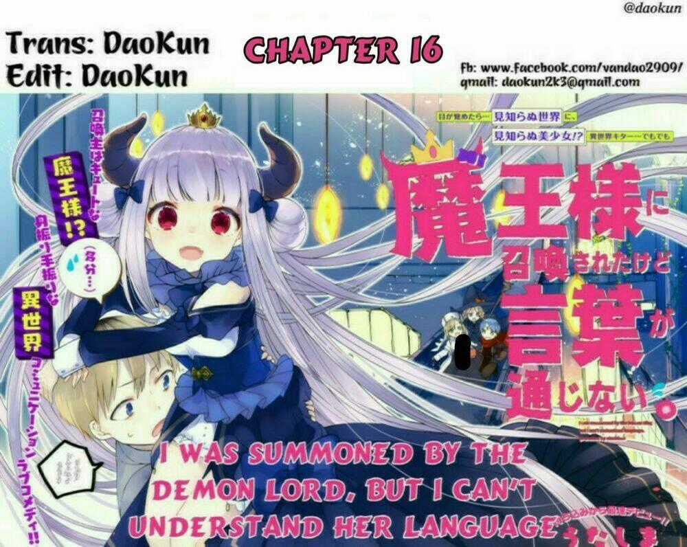 Maou-Sama Ni Shoukan Sa Retakedo Kotoba Ga Tsuujinai Chapter 16 trang 0