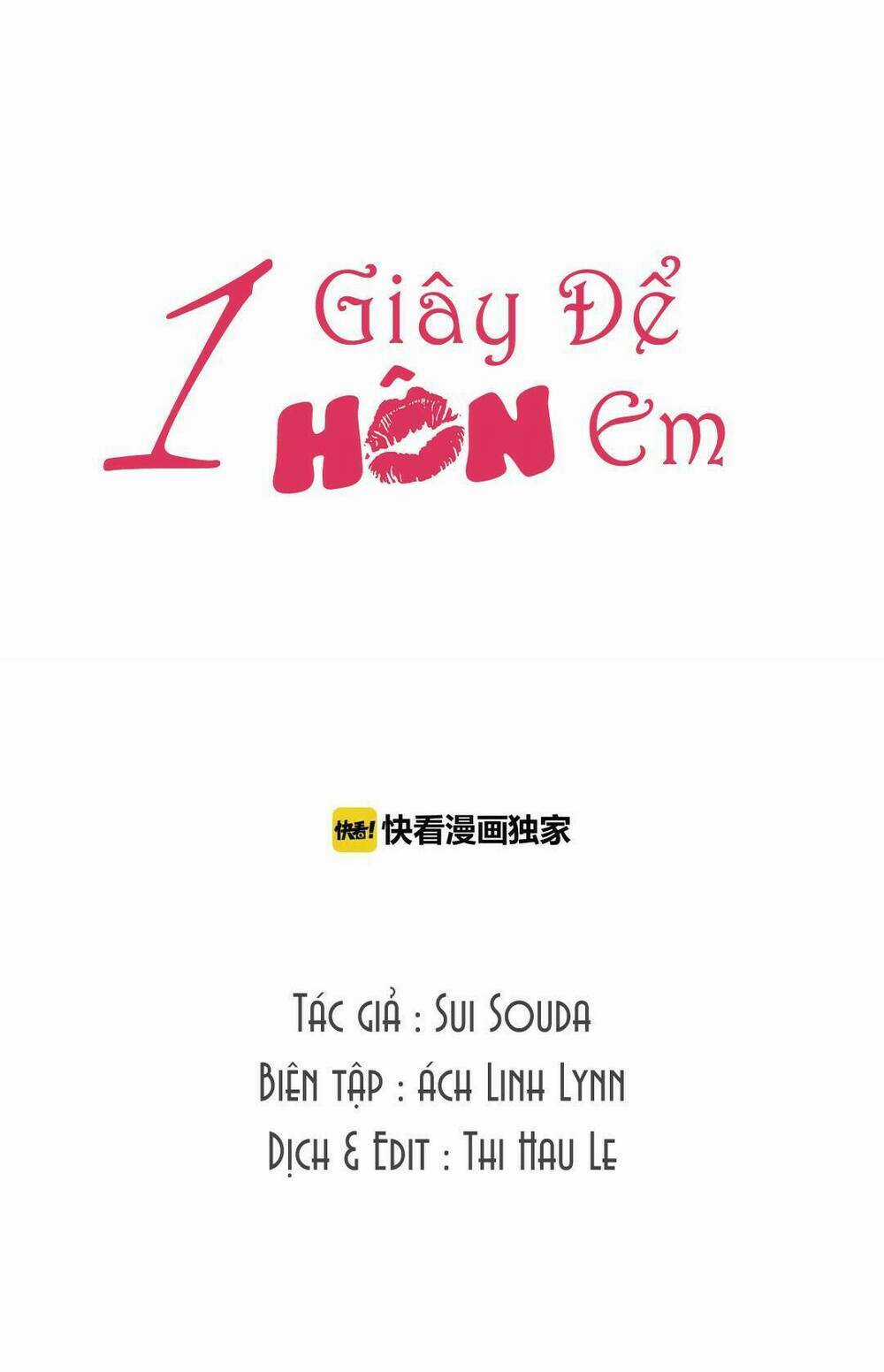 Một Giây Để Hôn Em Chapter 2 trang 0