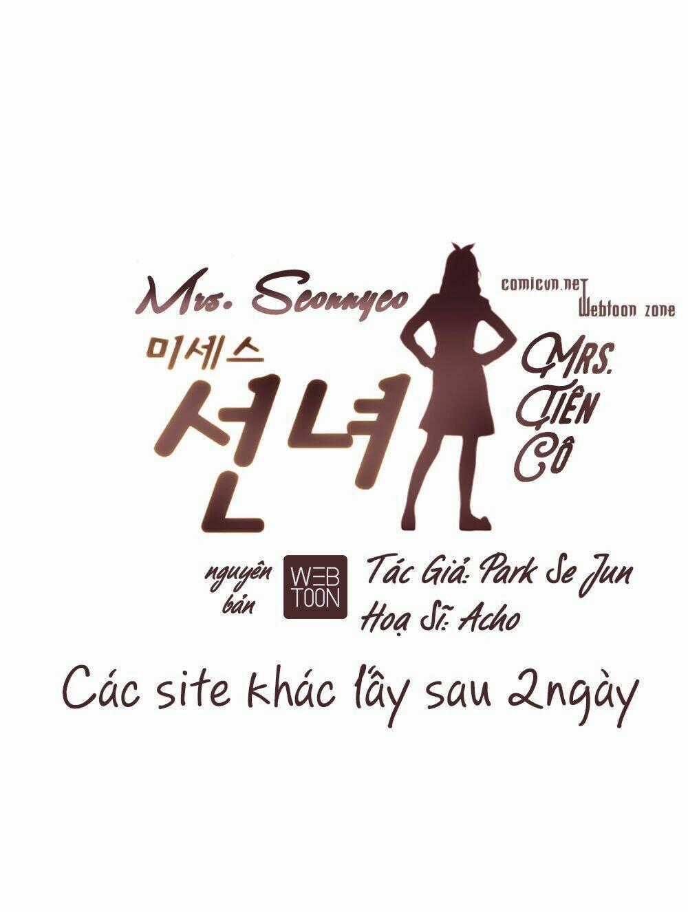 Mrs. Seonnyeo | Mrs. Tiên Cô Chapter 10 trang 0