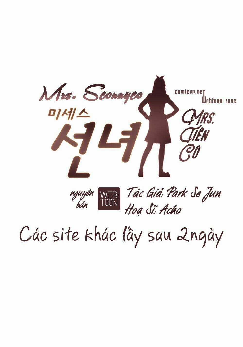 Mrs. Seonnyeo | Mrs. Tiên Cô Chapter 16 trang 1