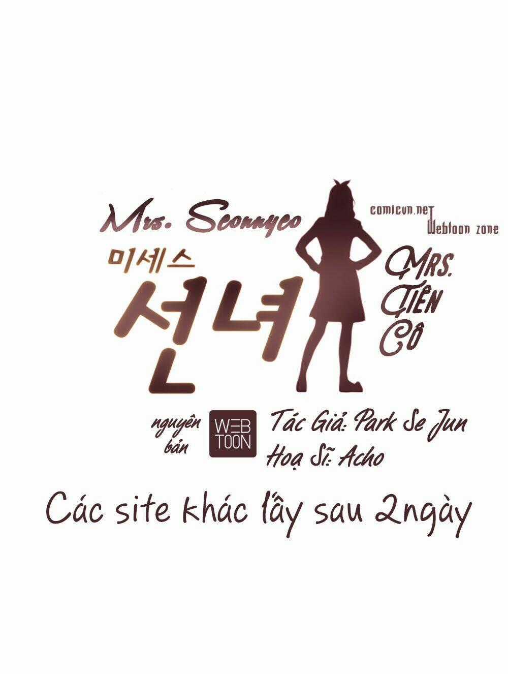 Mrs. Seonnyeo | Mrs. Tiên Cô Chapter 25 trang 0