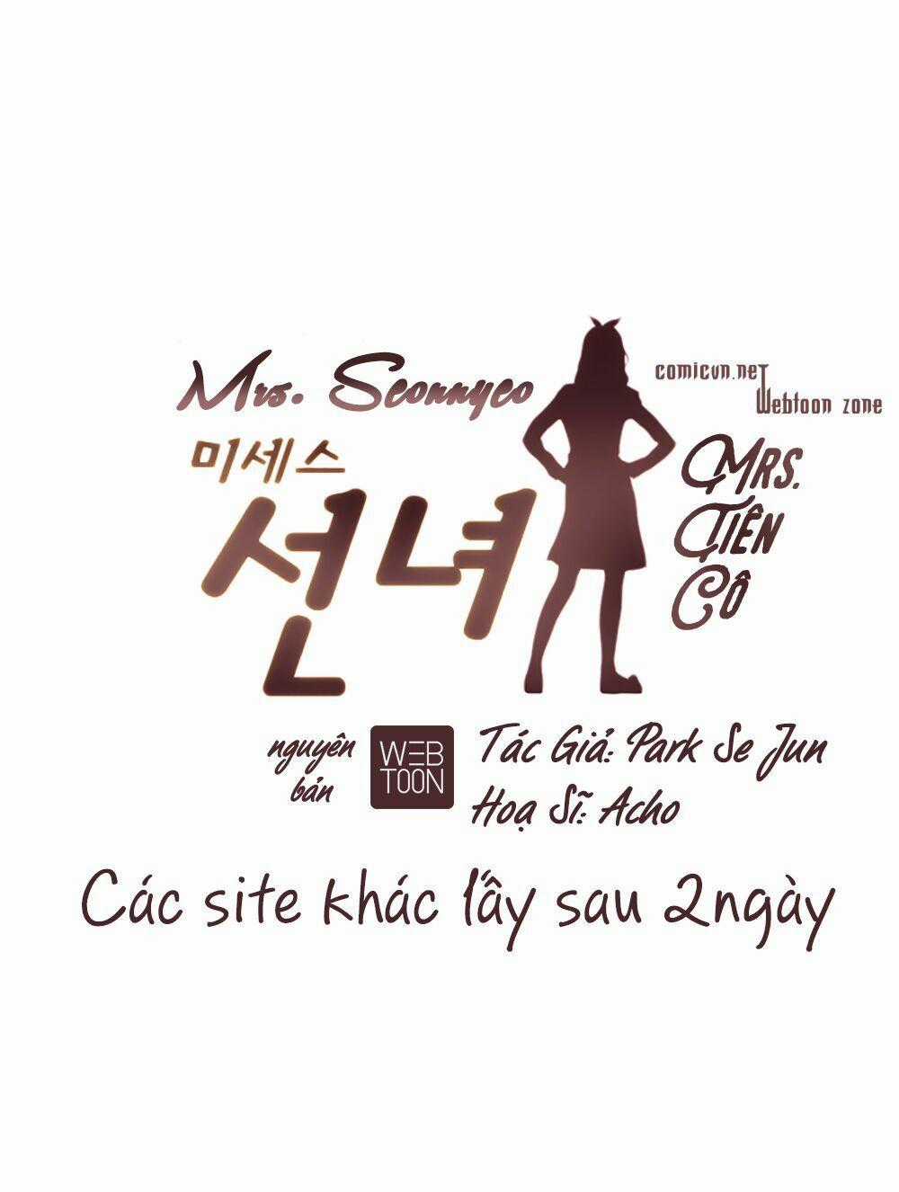 Mrs. Seonnyeo Chapter 9 trang 1