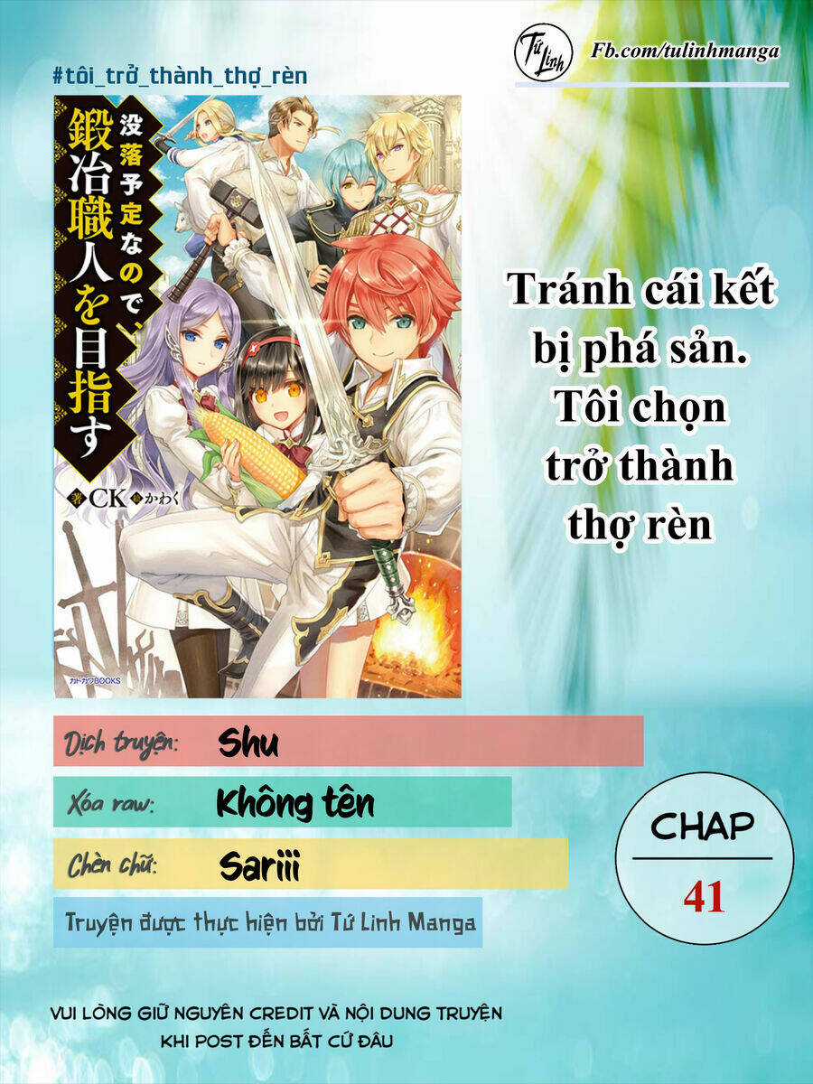 Mục Đích Trở Thành Thợ Rèn Khải Huyền Ở Thế Giới Khác Chapter 41 trang 1