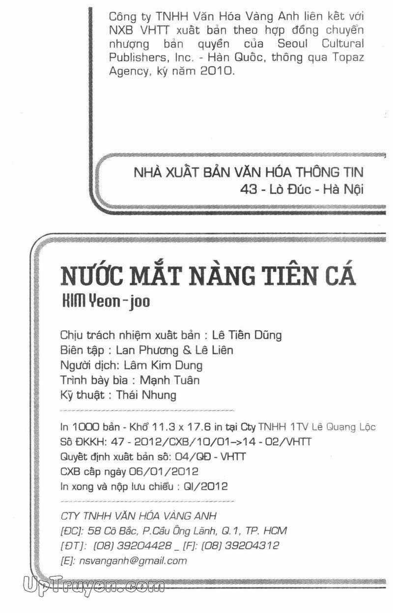 Nước Mắt Nàng Tiên Cá Chapter 1 trang 1