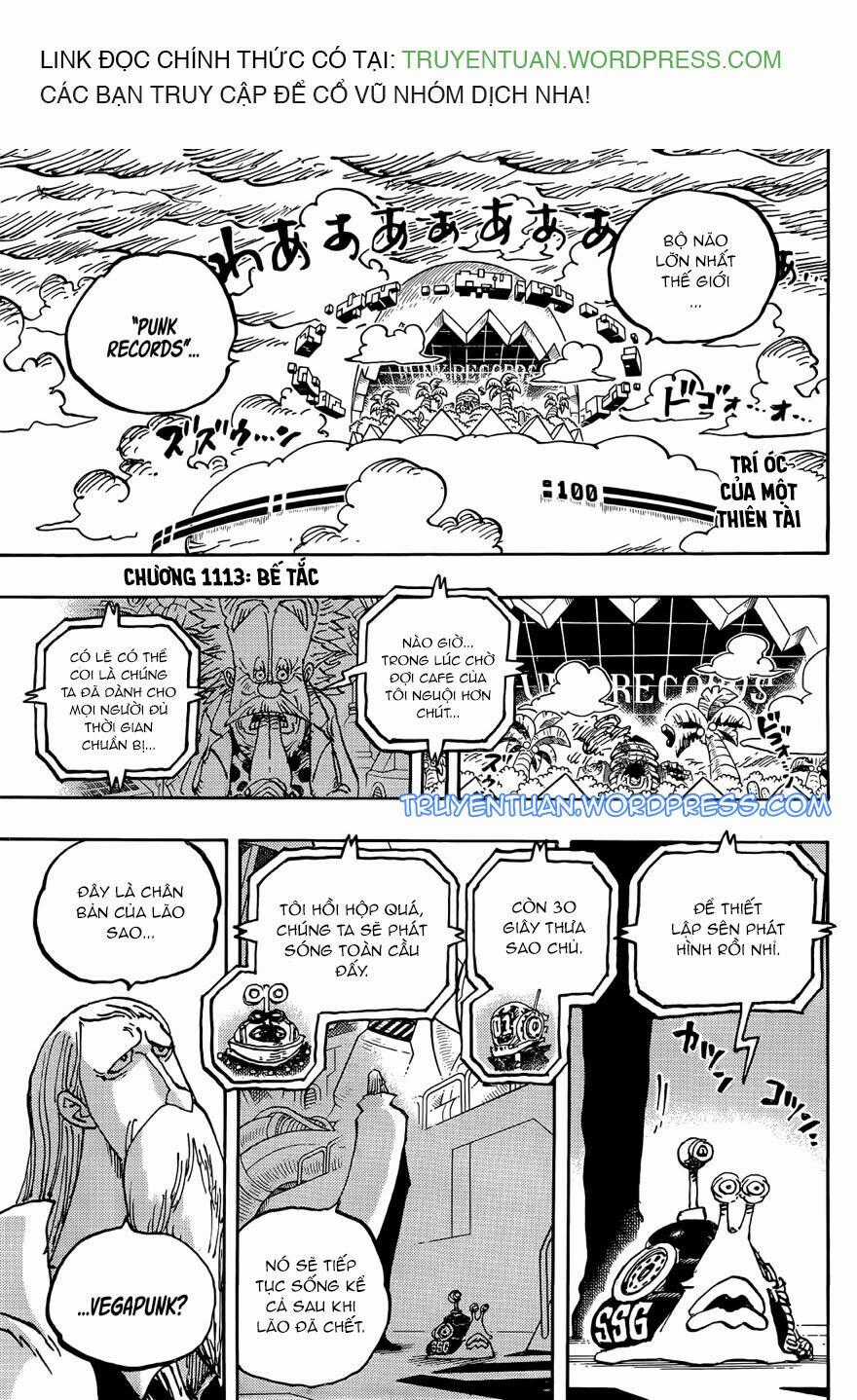 One Piece Chapter 1113 trang 1