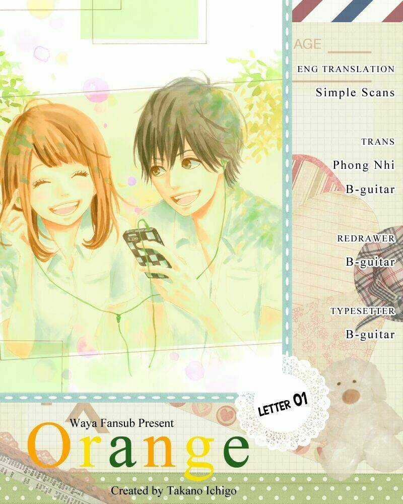 Orange Chapter 1 trang 0