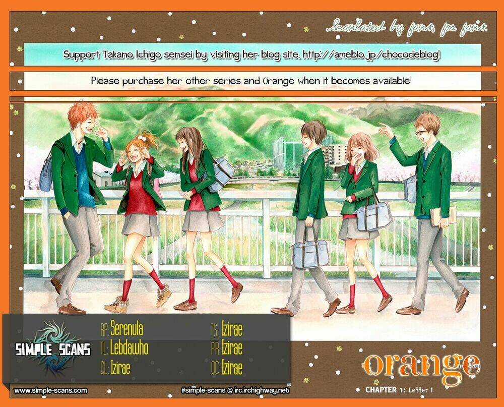 Orange Chapter 1 trang 1