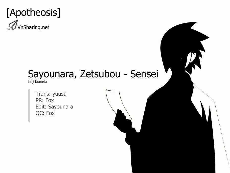 Sayounara, Zetsubou-Sensei Chapter 24 trang 0