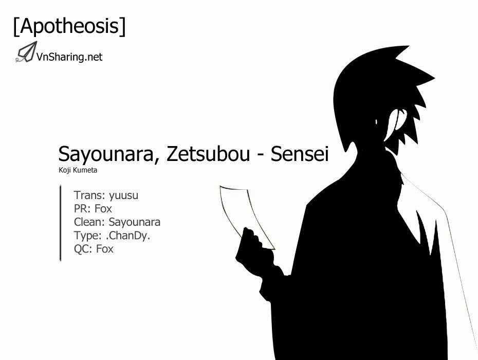 Sayounara, Zetsubou-Sensei Chapter 25 trang 0