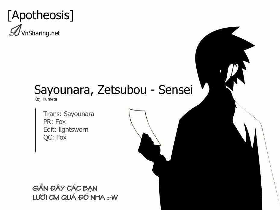 Sayounara, Zetsubou-Sensei Chapter 32 trang 0