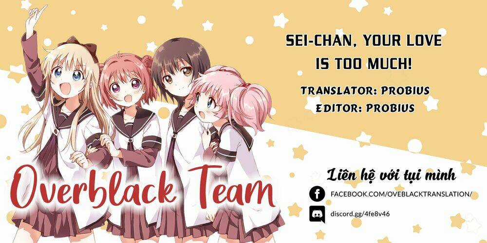 Sei-Chan, Your Love Is Too Much! Chapter 1 trang 1