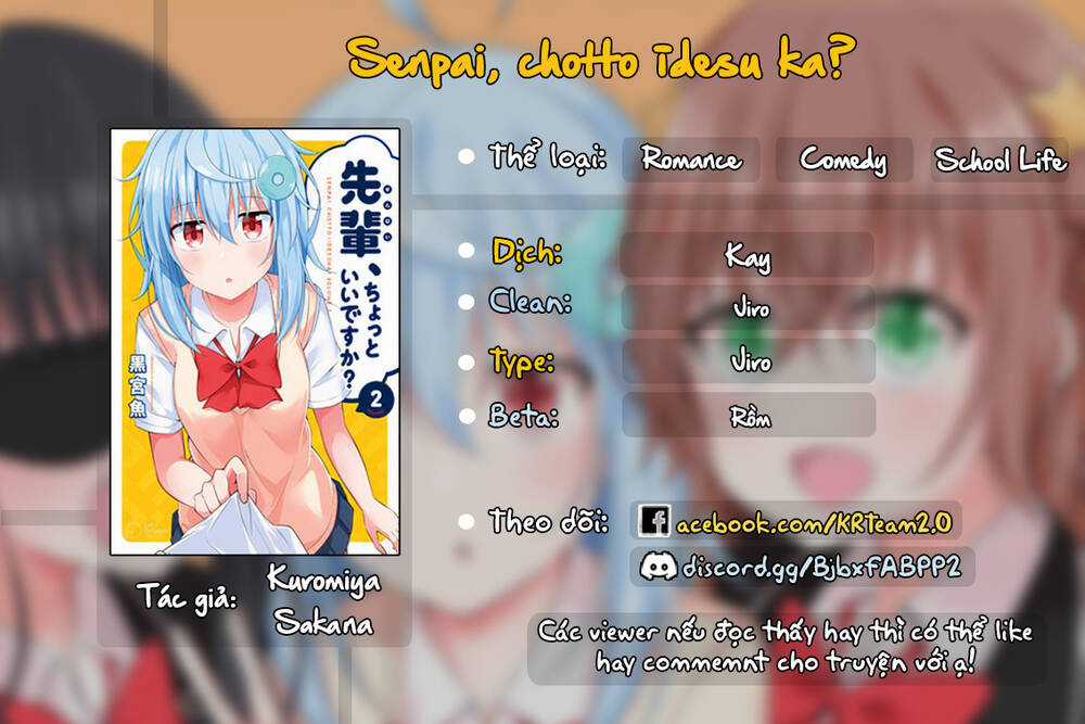 Senpai, Chotto Īdesu Ka? Chapter 8 trang 0