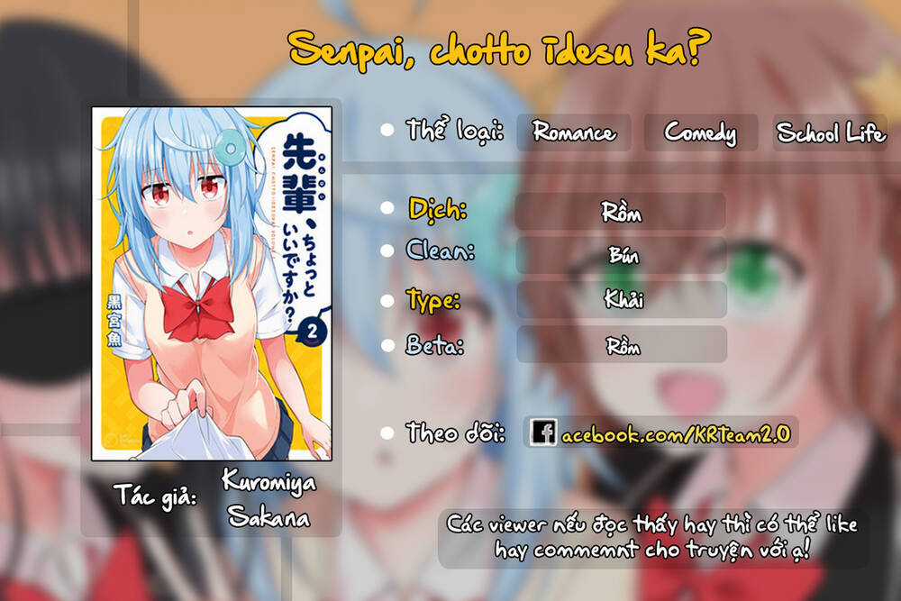 Senpai, Chotto Īdesu Ka? Chapter 9 trang 0