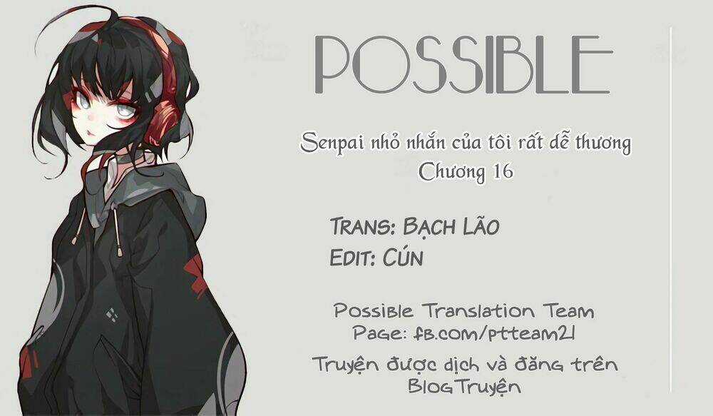 Senpai Nhỏ Nhắn Của Tôi Rất Dễ Thương Chapter 16 trang 1