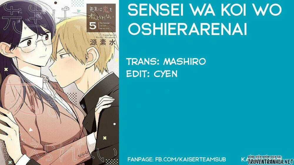 SENSEI WA KOI O OSHIE RARENAI Chapter 34 trang 0