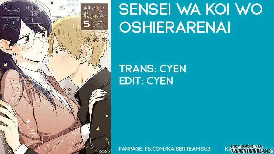 SENSEI WA KOI O OSHIE RARENAI Chapter 36 trang 0