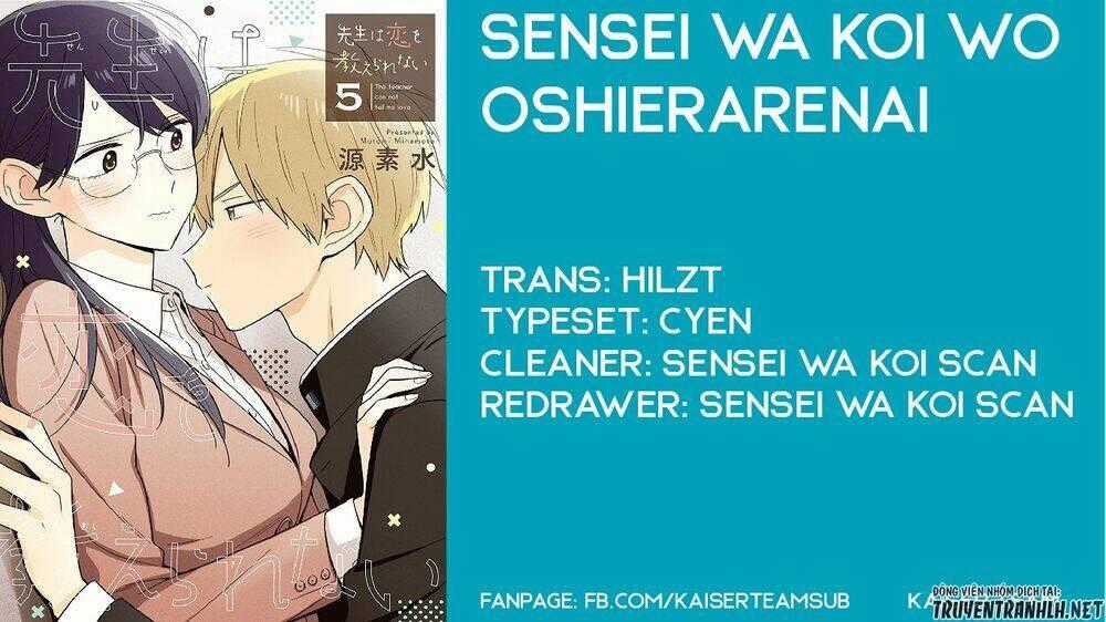 SENSEI WA KOI O OSHIE RARENAI Chapter 44 trang 0