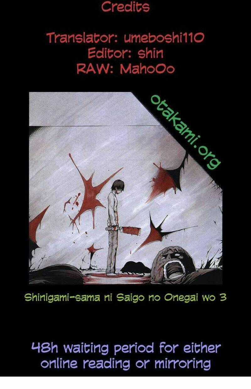 Shinigami-Sama Ni Saigo No Onegai Wo Chapter 3 trang 1