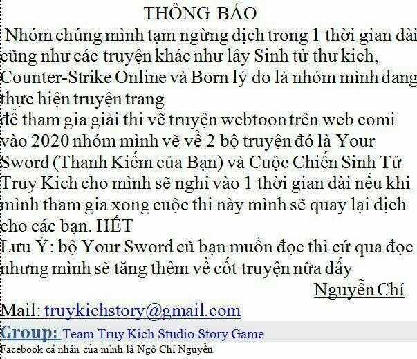 Sinh Tử Thư Kích Chapter 18 trang 0