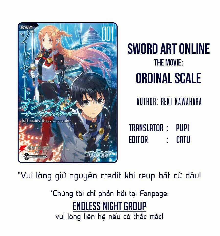 Sword Art Online - Ordinal Scale Chapter 1 trang 1