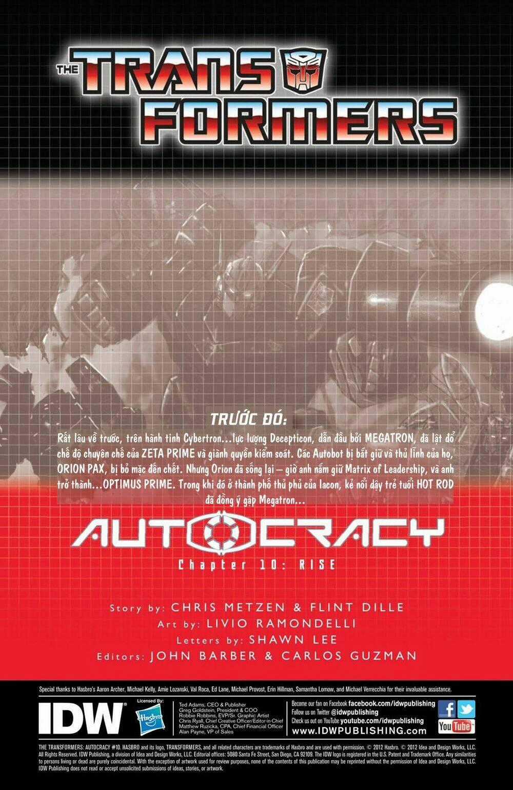 The Transformers: Autocracy Chapter 10 trang 1