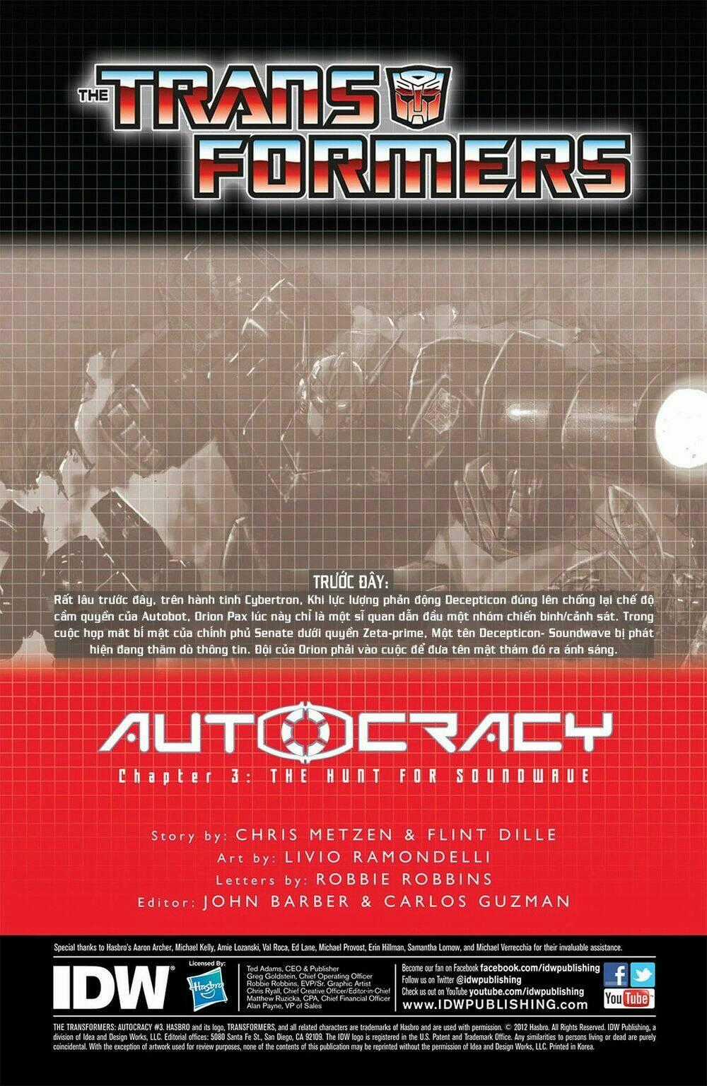 The Transformers: Autocracy Chapter 3 trang 1