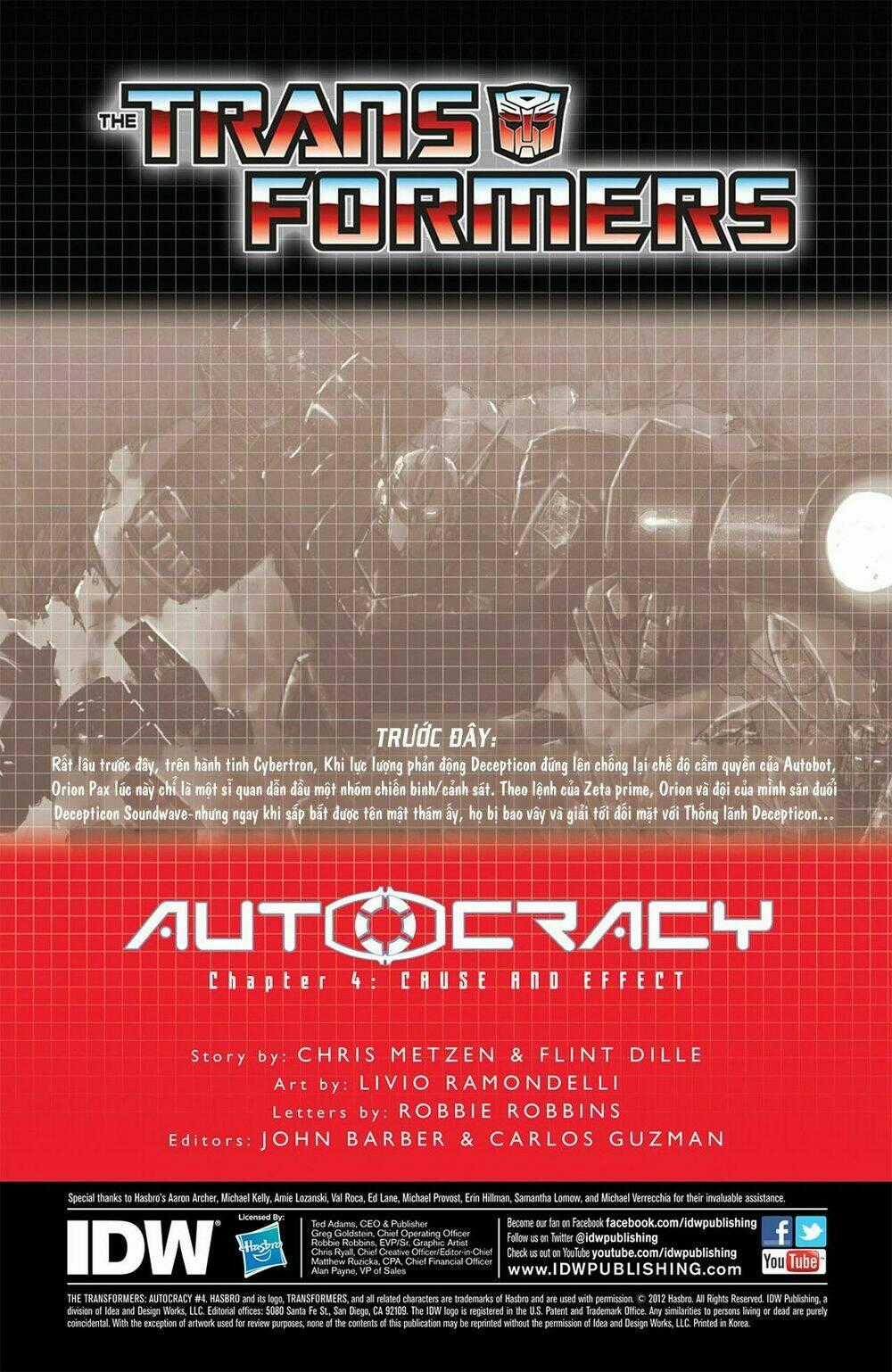 The Transformers: Autocracy Chapter 4 trang 1