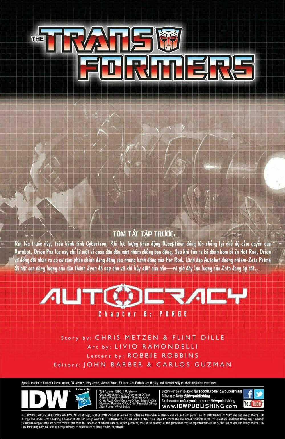 The Transformers: Autocracy Chapter 6 trang 1