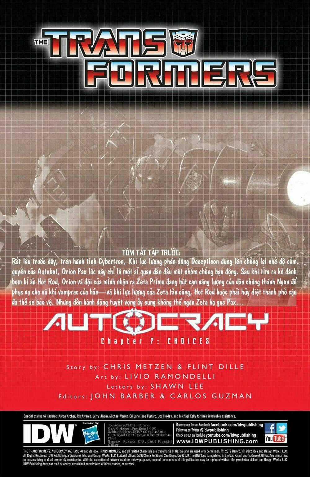 The Transformers: Autocracy Chapter 7 trang 1