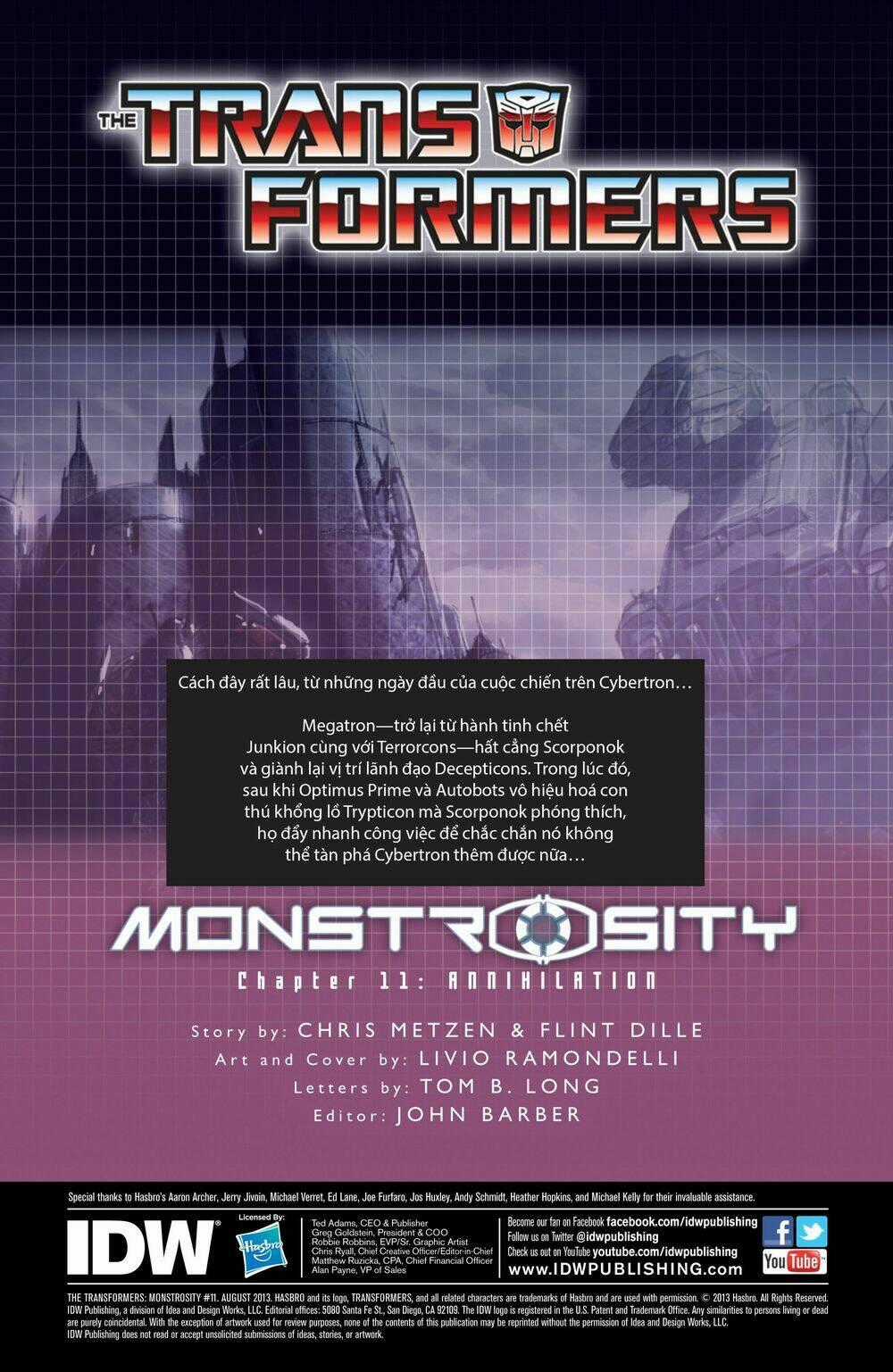 The Transformers: Monstrosity Chapter 11 trang 1