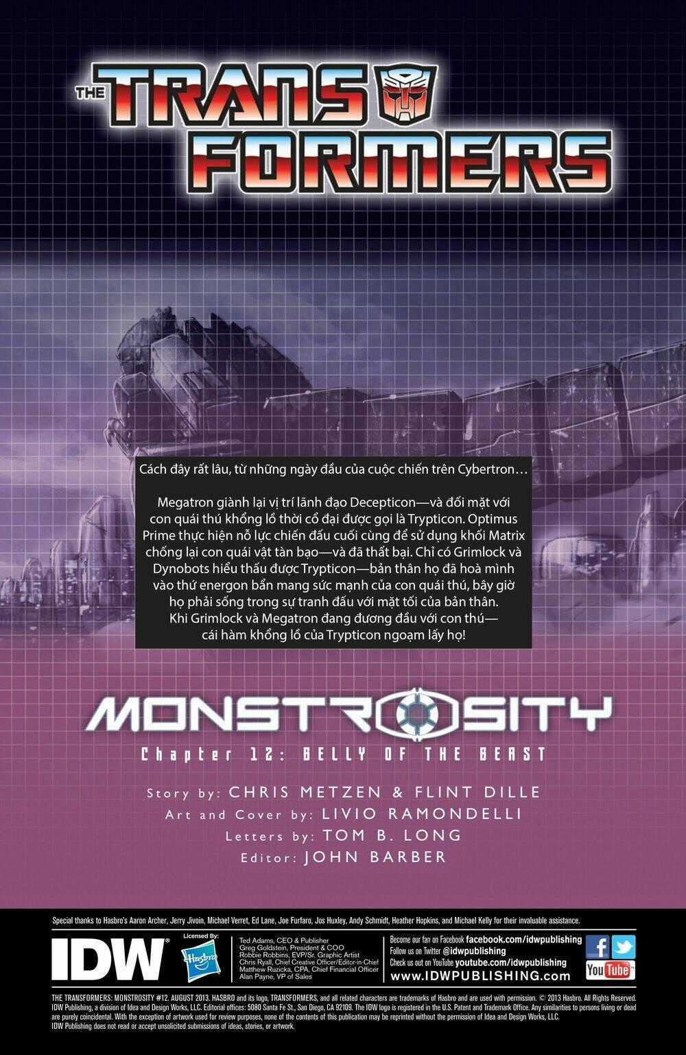 The Transformers: Monstrosity Chapter 12 trang 1