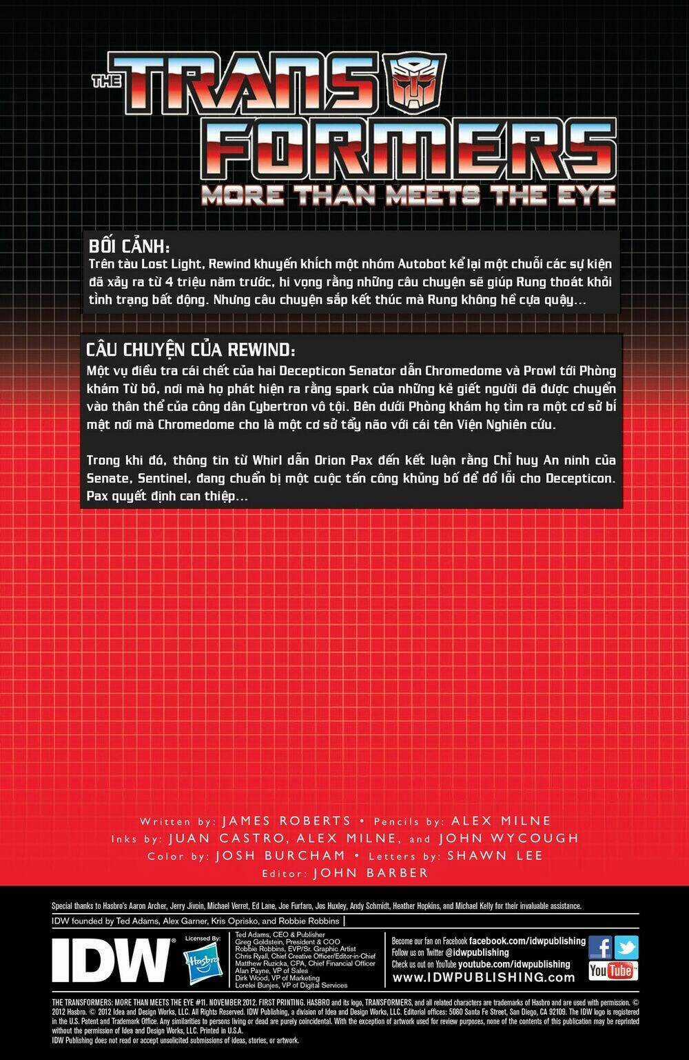 The Transformers: More Than Meets The Eye Chapter 11 trang 1