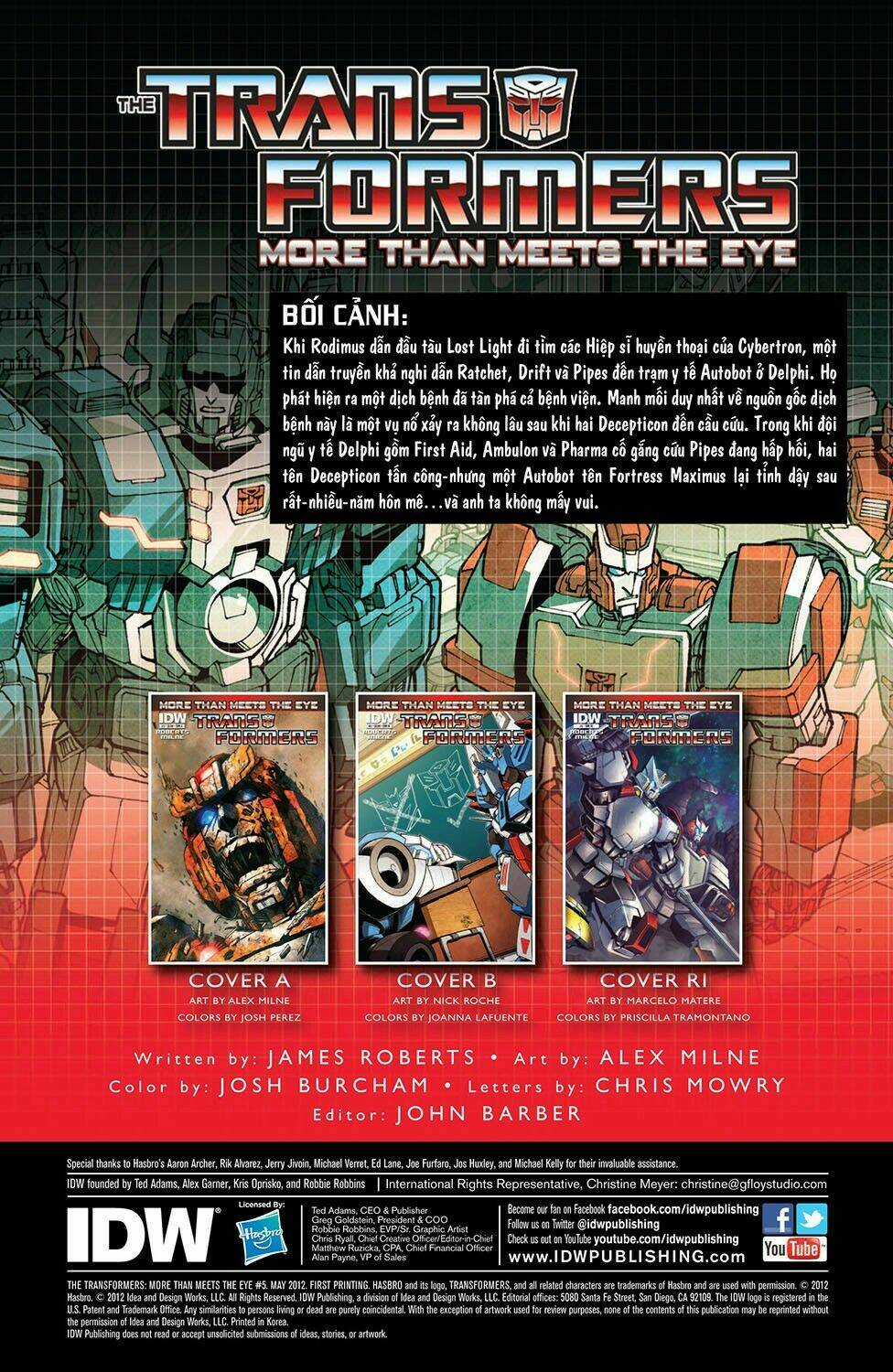 The Transformers: More Than Meets The Eye Chapter 5 trang 0