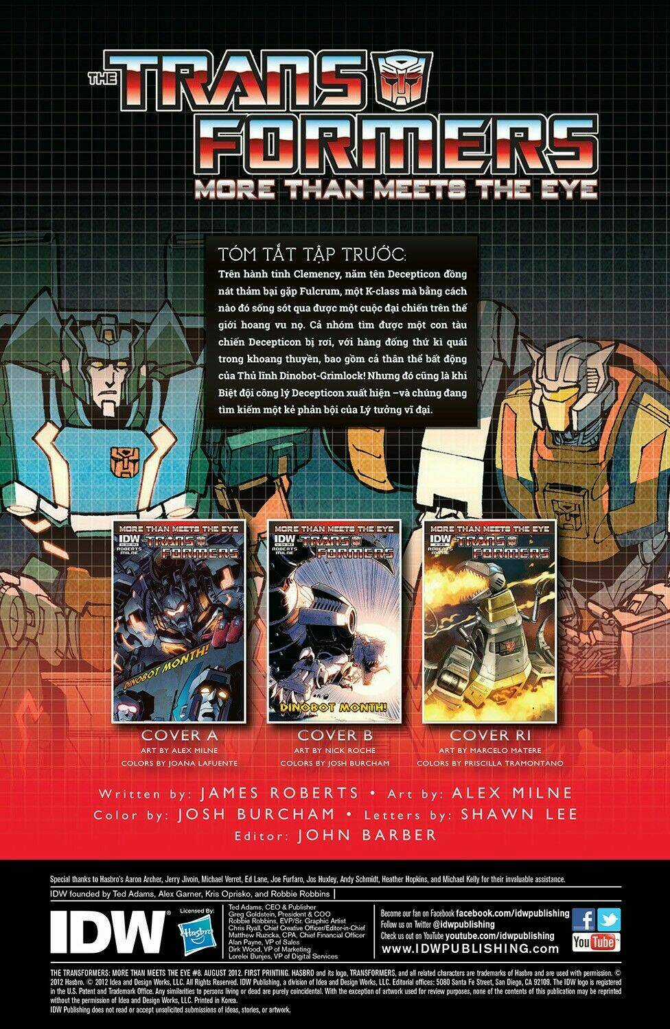 The Transformers: More Than Meets The Eye Chapter 8 trang 1