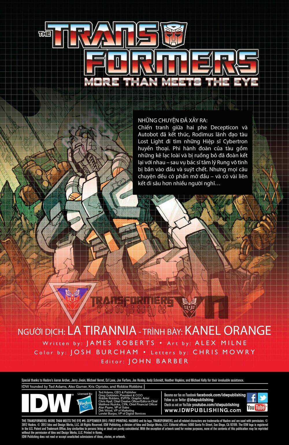 The Transformers: More Than Meets The Eye Chapter 9 trang 1